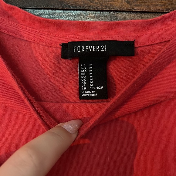Red Forever 21 crop top, Medium - Picture 3 of 3